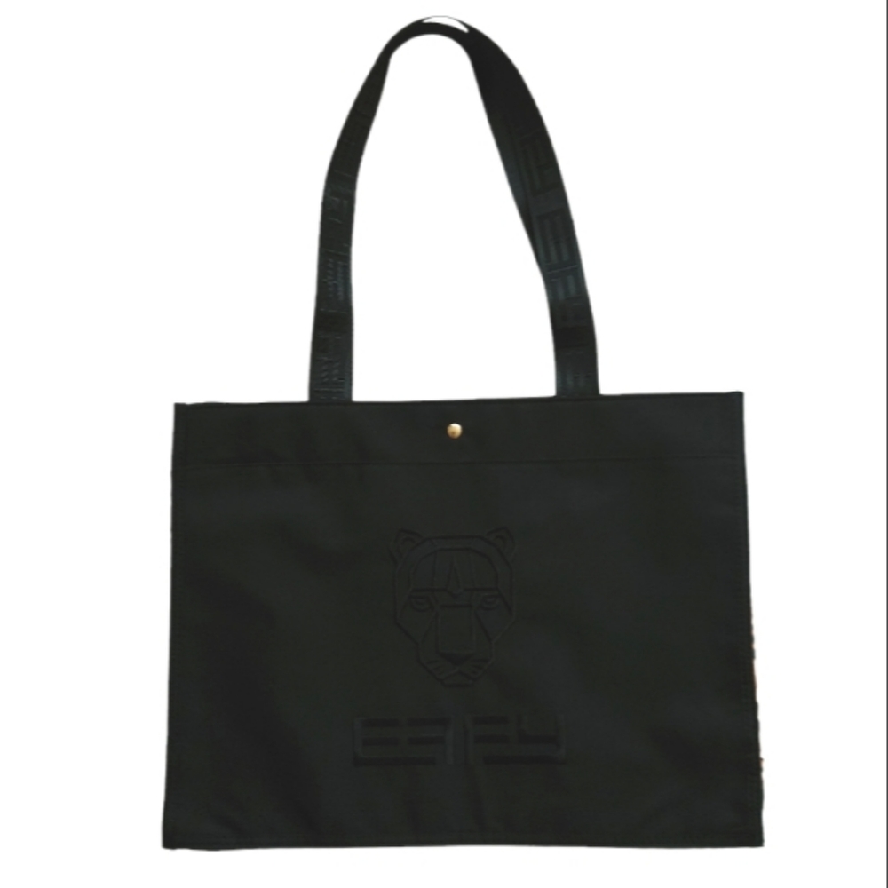 EFFY Jewelery Collectible Large Tote Shopping Bag Black Animal print New